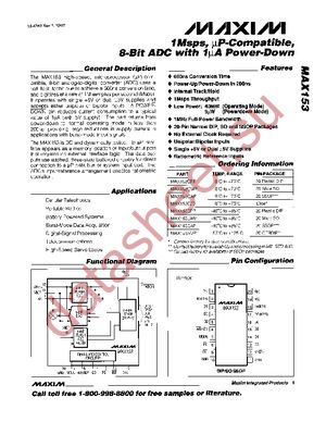 MAX153EWP+ datasheet  